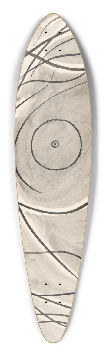 Abraham Walkowitz - Dance Abstraction; Isadora Duncan (or RhythmicLine) 39.3 inch art pintail longboard deck