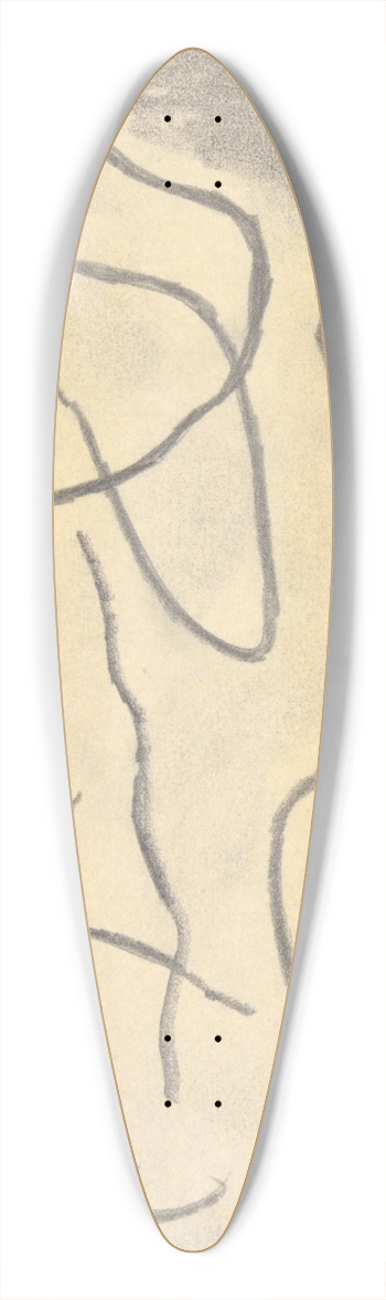 Abraham Walkowitz - Rhythmic Lines; DanceAbstraction 39.3 inch art pintail longboard deck
