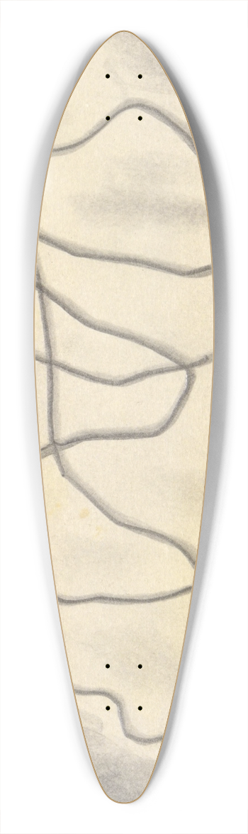 Abraham Walkowitz - Rhythmic Lines; DanceAbstraction 39.3 inch art pintail longboard deck