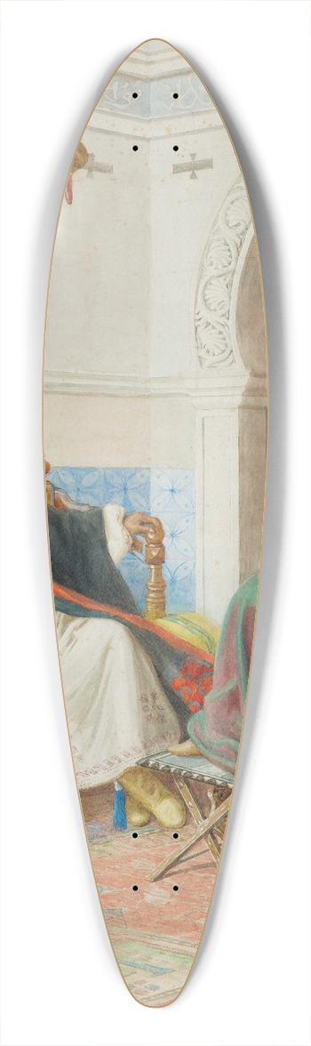 Achille Buzzi - In The Harem 39.3 inch art pintail longboard deck