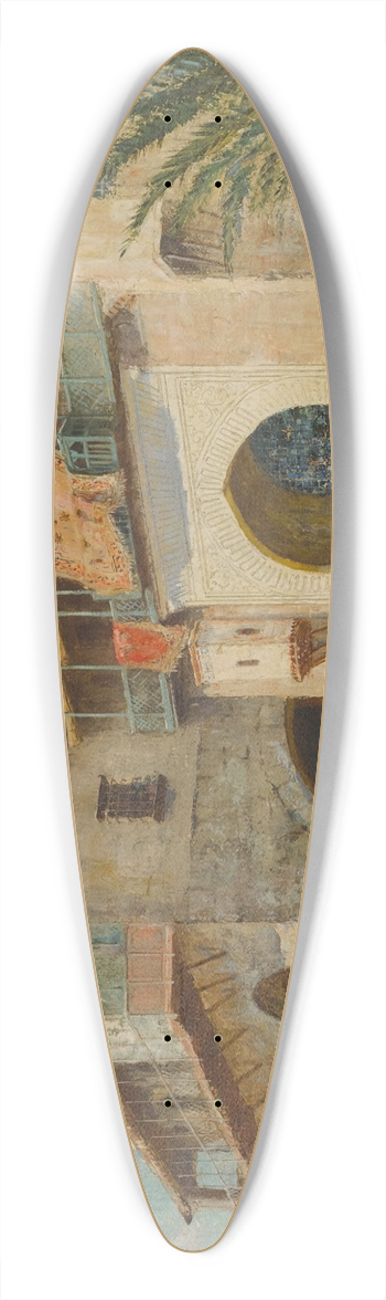 Addison Thomas Millar - The Admirals Palace, AlgiersHarbor 39.3 inch art pintail longboard deck