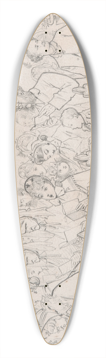 Adelaide Claxton - A Christmas Congregation 39.3 inch art pintail longboard deck