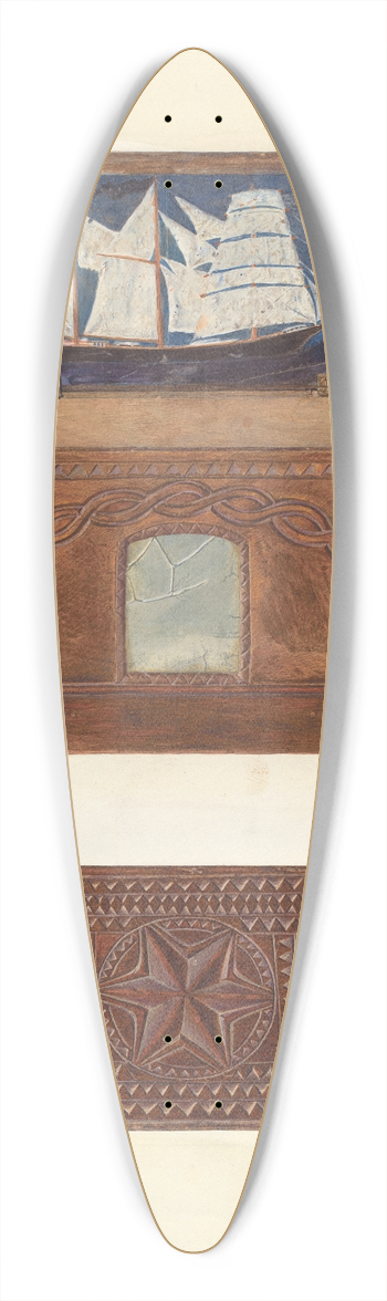 Adele Brooks - Bishop Hill  Salt Box 39.3 inch art pintail longboard deck