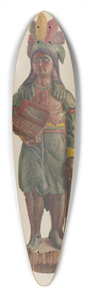 Adele Brooks - Cigar Store Indian 39.3 inch art pintail longboard deck