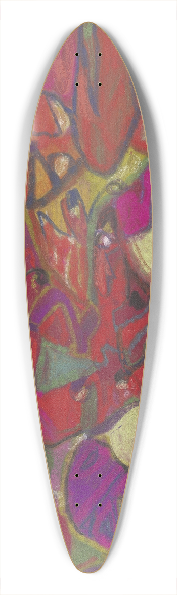 Adolf Hlzel - Abstrakte Komposition 39.3 inch art pintail longboard deck