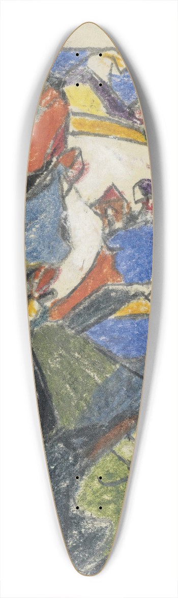 Adolf Hlzel - Composition 39.3 inch art pintail longboard deck