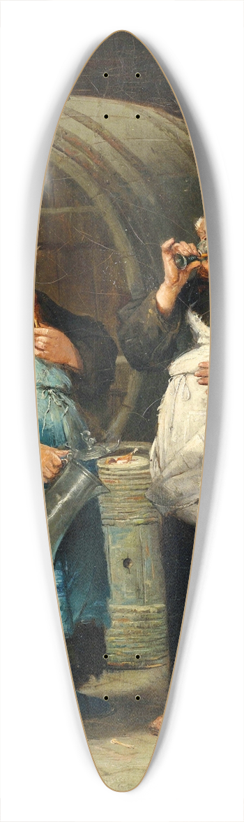 Adolf Humborg - Zwei Mnche im Weinkeller 39.3 inch art pintail longboard deck