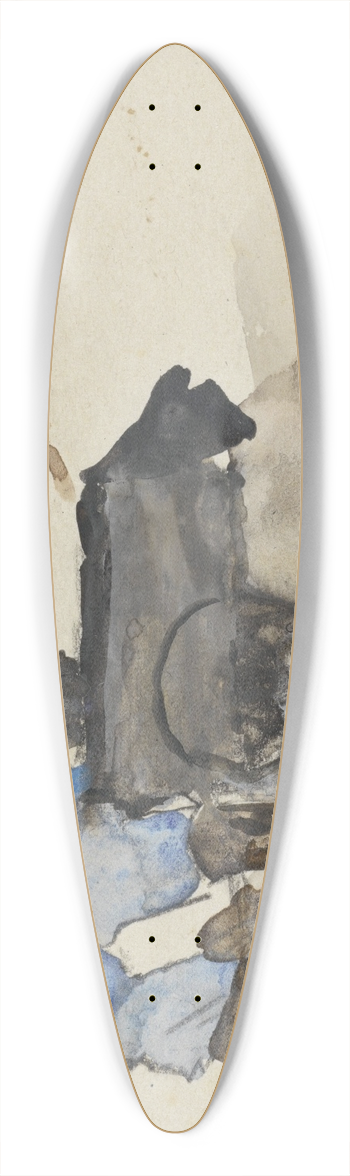 Adolf le Comte - Vier werklieden met een kar 39.3 inch art pintail longboard deck