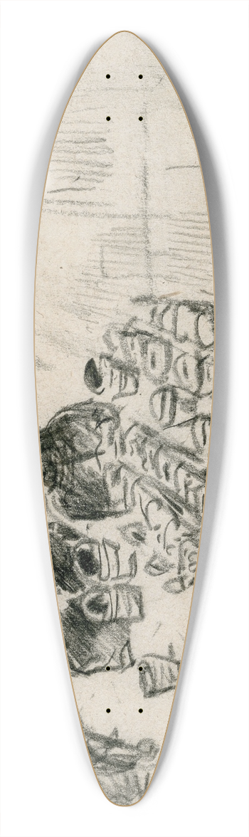 Adolf le Comte - Vissersvrouwen op de kade 39.3 inch art pintail longboard deck
