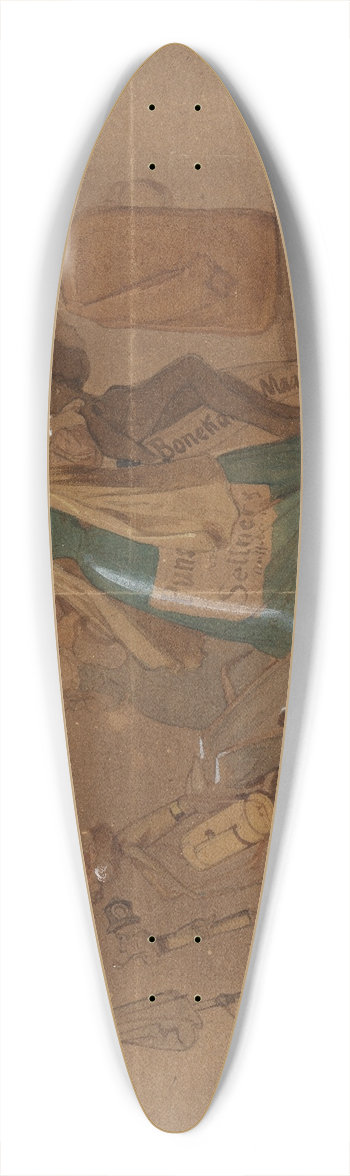 Adolf Schrdter  - Weihnachtswunschzettel 39.3 inch art pintail longboard deck
