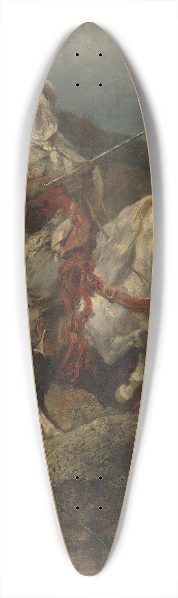 Adolf Schreyer - Mounted arab 39.3 inch art pintail longboard deck