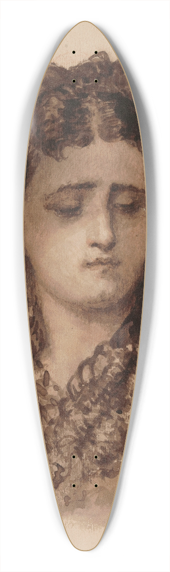 Adolphe Alexandre Dillens - Spanish pious 39.3 inch art pintail longboard deck