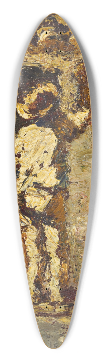 Adolphe Monticelli - A painter at work on a house wall 39.3 inch art pintail longboard deck
