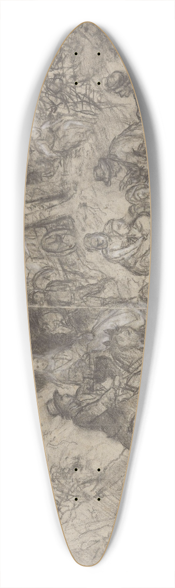 Adolph Tidemand - Brudetog gjennom skogen 39.3 inch art pintail longboard deck
