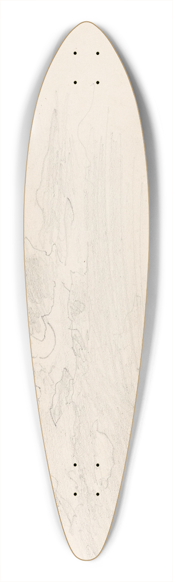 Adolph Tidemand - Cloud study 39.3 inch art pintail longboard deck