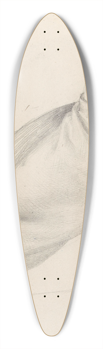 Adolph Tidemand - Drapery study 39.3 inch art pintail longboard deck