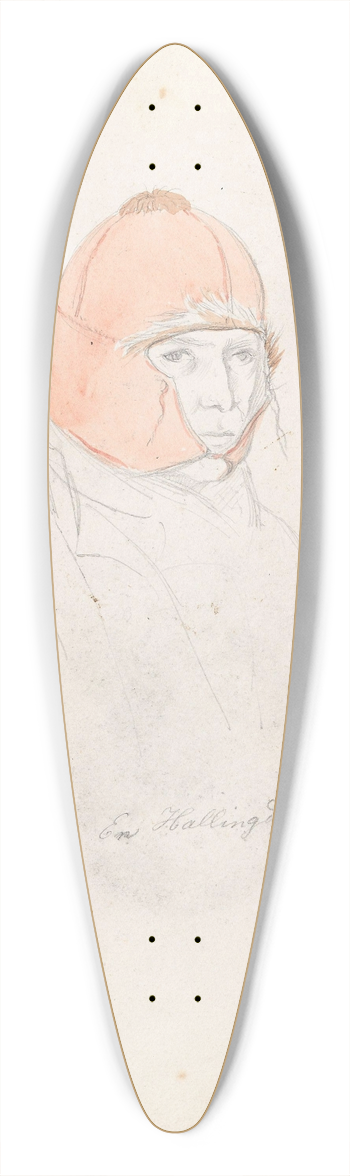 Adolph Tidemand - En hallingdl 39.3 inch art pintail longboard deck