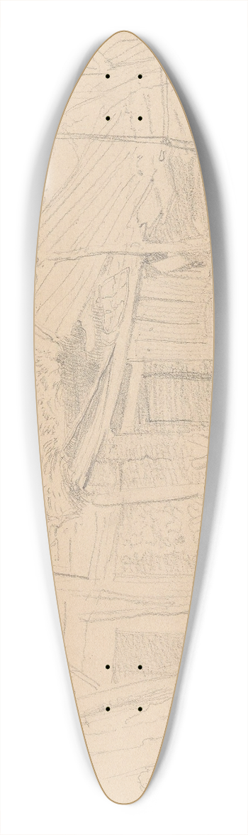 Adolph Tidemand - Farmhouse 39.3 inch art pintail longboard deck