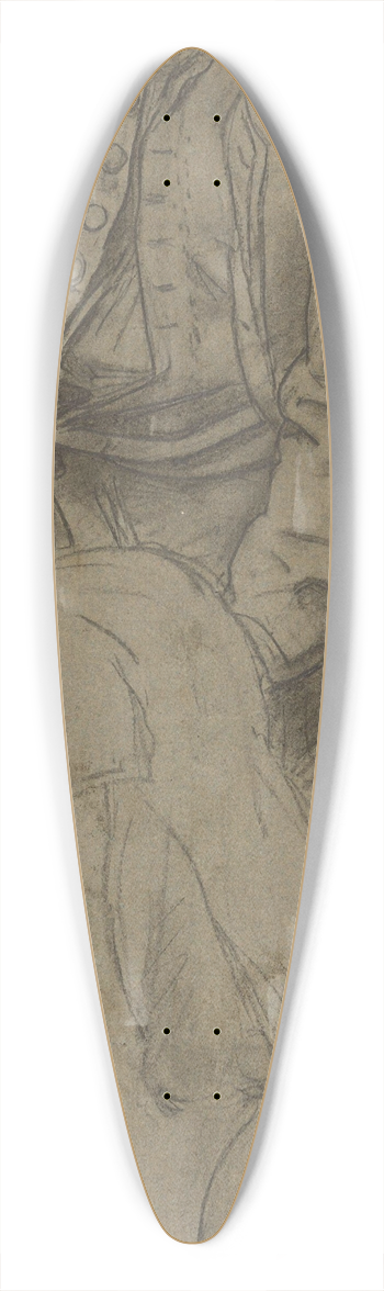 Adolph Tidemand - Figure of a Man Leaning Forward 39.3 inch art pintail longboard deck