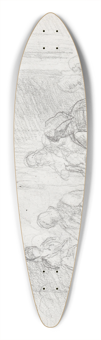 Adolph Tidemand - Figurer i interir 39.3 inch art pintail longboard deck