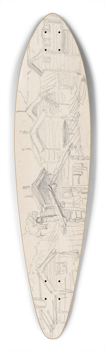 Adolph Tidemand - Gulsvik 39.3 inch art pintail longboard deck