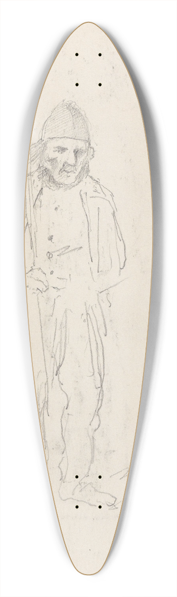 Adolph Tidemand - Mannsfigur 39.3 inch art pintail longboard deck
