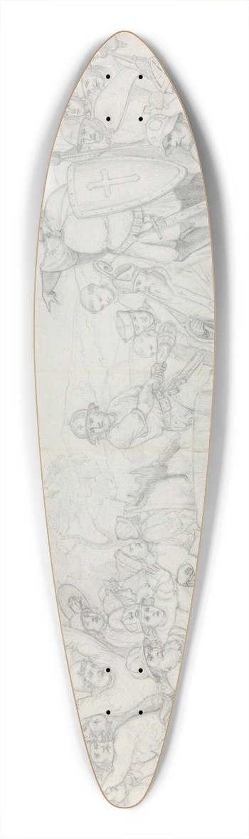 Adolph Tidemand - Olav den hellige omstyrter Torsbildet p Hundorp 39.3 inch art pintail longboard deck