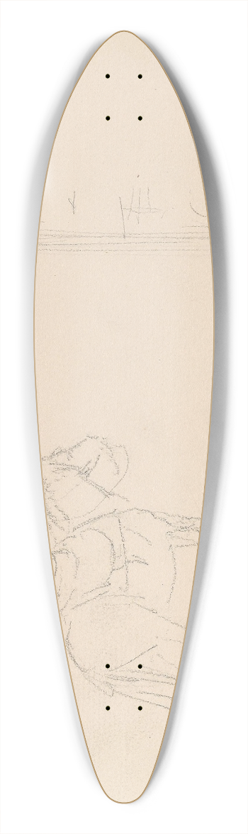 Adolph Tidemand - Ridende kvinne 39.3 inch art pintail longboard deck
