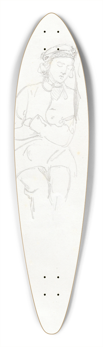 Adolph Tidemand - Sovende mannsfigur 39.3 inch art pintail longboard deck