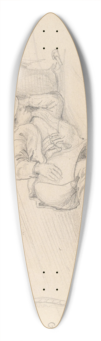 Adolph Tidemand - Sovende passasjer p dampskipet p Siljan 39.3 inch art pintail longboard deck