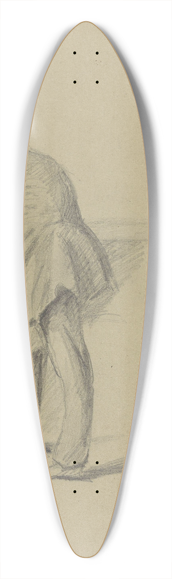 Adolph Tidemand - Stende mann som sttter seg til bord 39.3 inch art pintail longboard deck