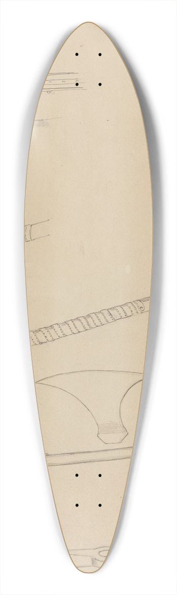 Adolph Tidemand - Stridskser 39.3 inch art pintail longboard deck