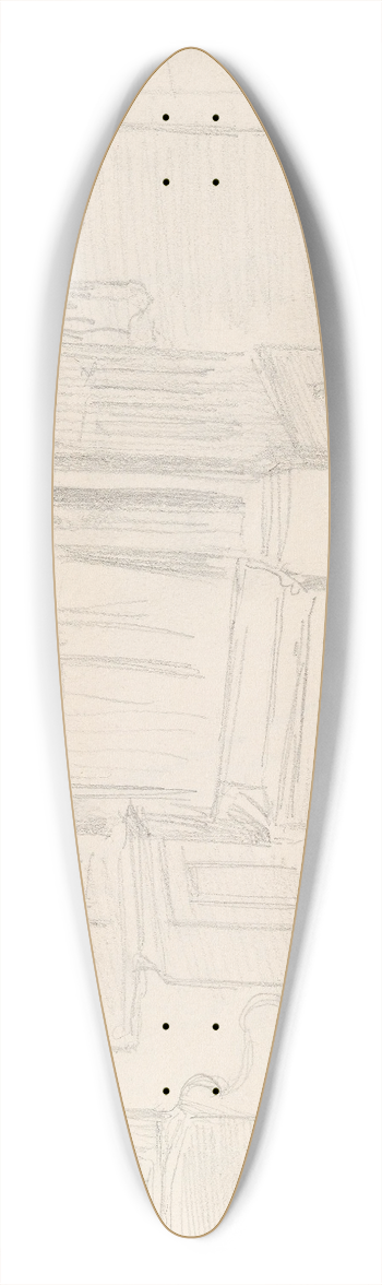 Adolph Tidemand - Stueinterir, Rttvik 39.3 inch art pintail longboard deck