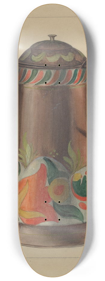 Janet Riza - Toleware Coffee Pot 8.25 inch art skate deck