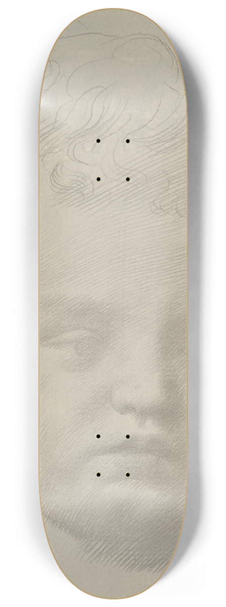 Alphonse Legros - Study of a Head 8.25 inch art skate deck