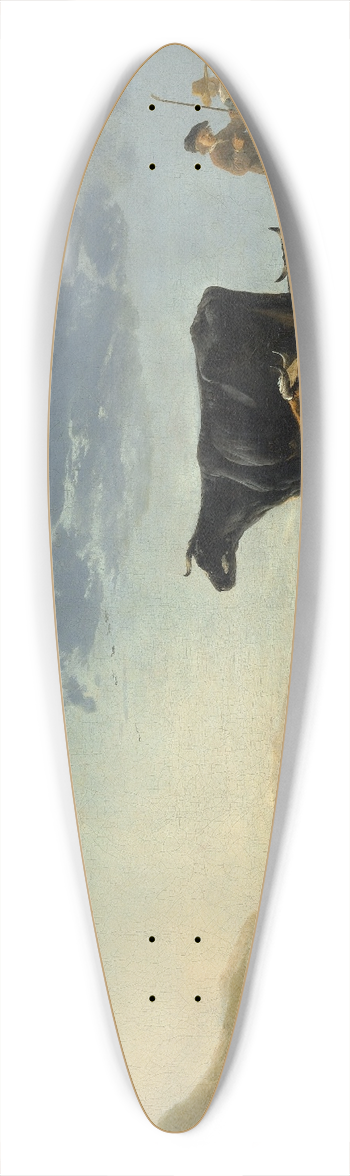 Aelbert Cuyp - Young Herdsmen with Cows 39.3 inch art pintail longboard deck