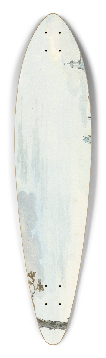 Aert Schouman - Het dorp Terheijden 39.3 inch art pintail longboard deck