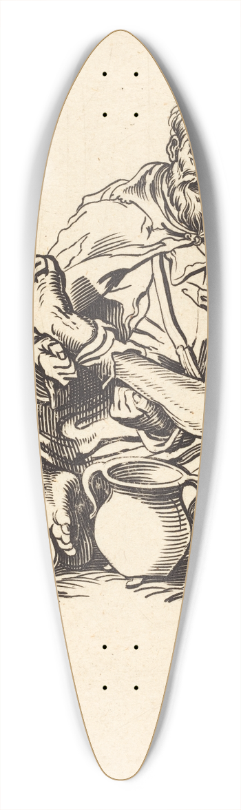 After Jacques Callot - The Sick Man 39.3 inch art pintail longboard deck