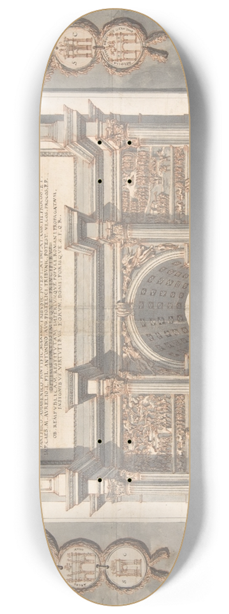 Jan Goeree - A Reconstruction of the Arch of Septimius Severus 8.25 inch art skate deck
