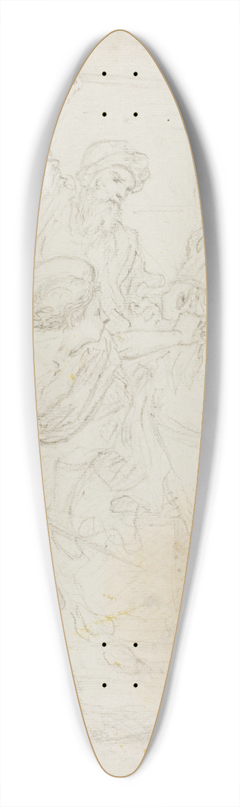 Agostino Carracci - Balaams Ass 39.3 inch art pintail longboard deck
