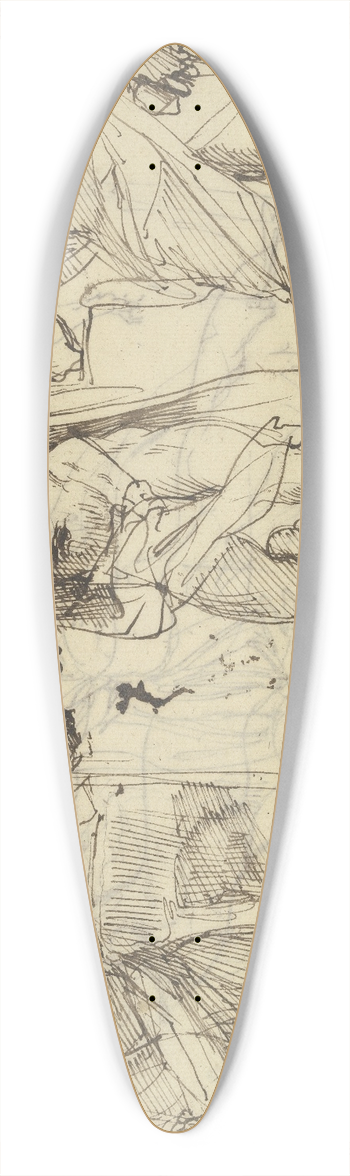 Agostino Carracci - Studien zu einem Heiligen Hieronymus 39.3 inch art pintail longboard deck
