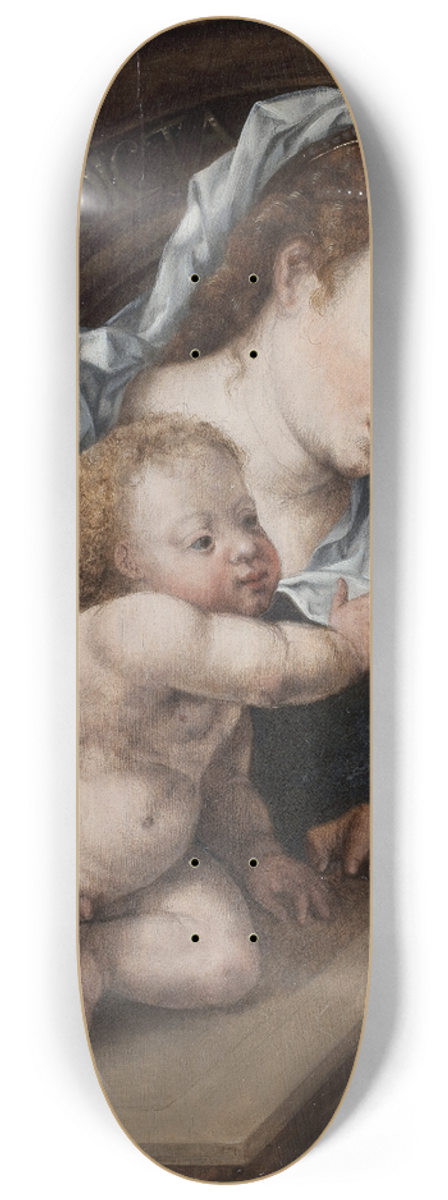 Jan Gossaert - Virgin and Child with a Patron 8.25 inch art skate deck