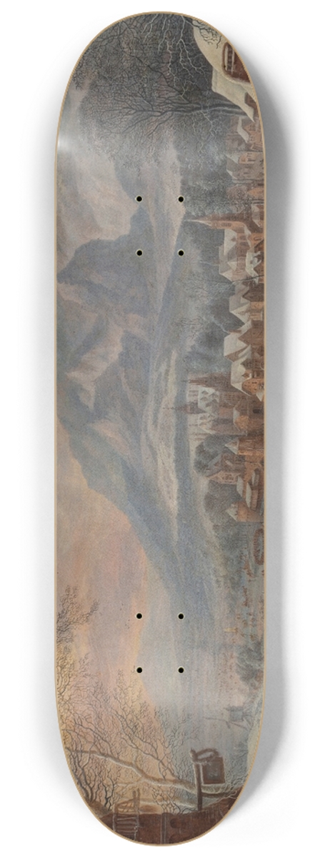 Jan Griffier - Flodlandskab ved vintertid 8.25 inch art skate deck