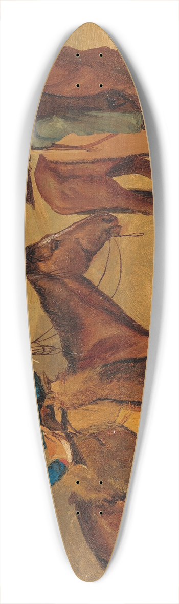 Albert Bierstadt - Trapper And Indian Guide On Horseback 39.3 inch art pintail longboard deck