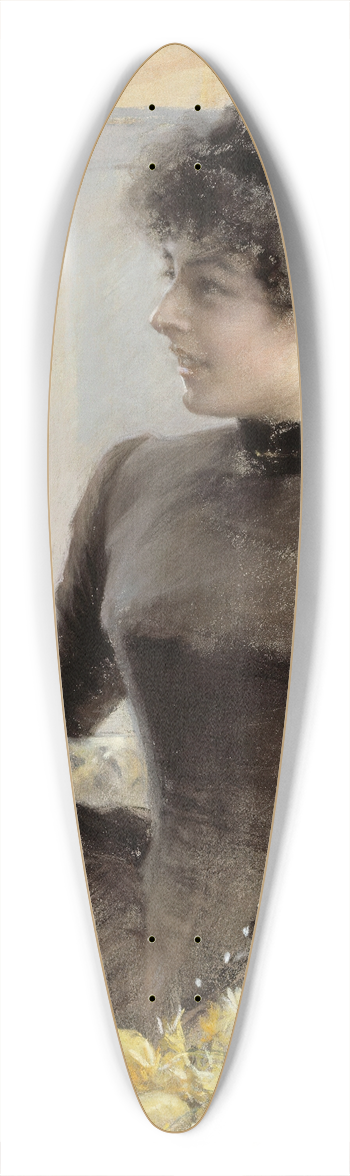 Albert Edelfelt - Parisienne 39.3 inch art pintail longboard deck
