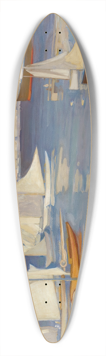 Albert Edelfelt - The Nylndska Jaktklubben Harbour in Helsinki 39.3 inch art pintail longboard deck