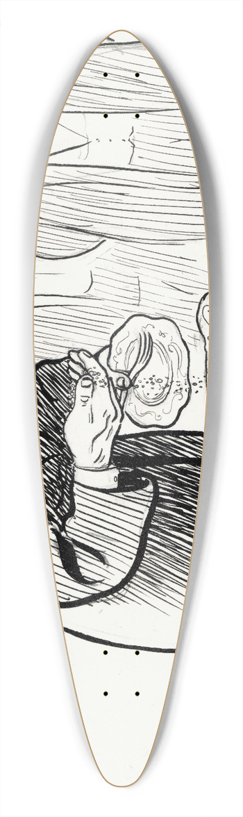 Albert Engstrm - Old Professor S 39.3 inch art pintail longboard deck