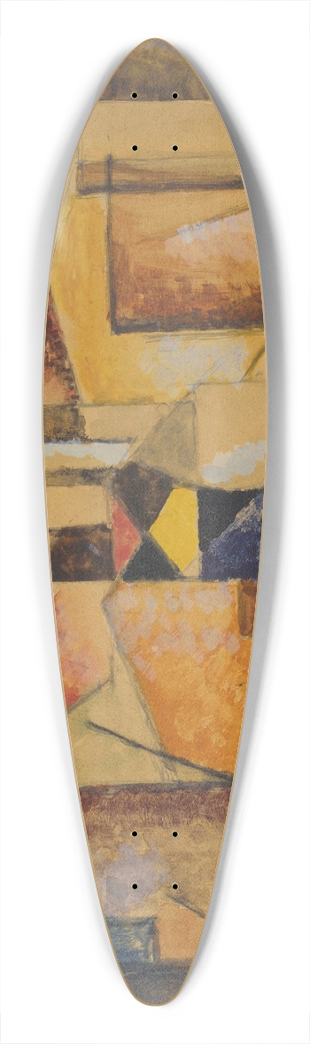 Albert Gleizes - Composition 39.3 inch art pintail longboard deck