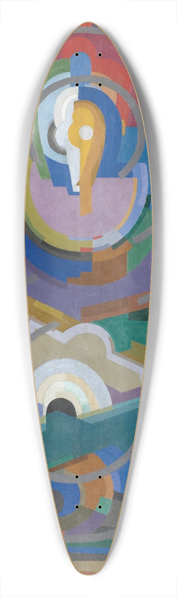 Albert Gleizes - Symphonie en violet 39.3 inch art pintail longboard deck