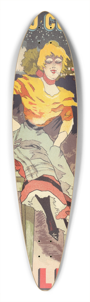 Albert Guillaume - Gigolette 39.3 inch art pintail longboard deck